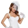 Fancy Fascinator with Polka Dot Net Veil - Image 3