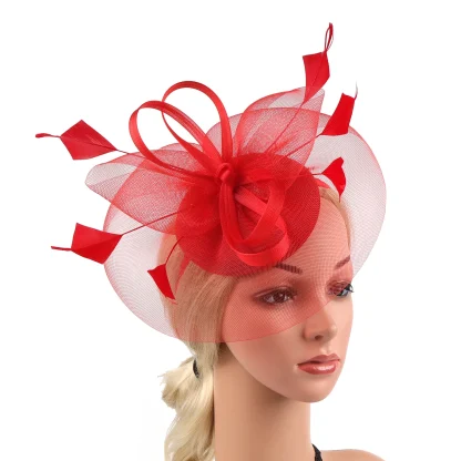 Lightweight Cocktail Hat with Knotted Design - Image 9