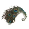 Faux Peacock Feather Headpiece with Clip - Image 13