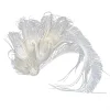 Faux Peacock Feather Headpiece with Clip - Image 15
