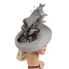 Dramatic Teardrop Disc Cocktail Hat - Image 7