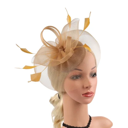 Lightweight Cocktail Hat with Knotted Design - Image 4