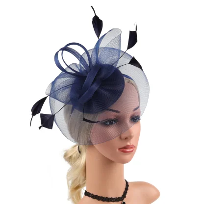 Lightweight Cocktail Hat with Knotted Design - Image 6