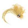 Faux Peacock Feather Headpiece with Clip - Image 10