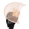 Floral Cocktail Hat with Twisted Disc Design - Image 9