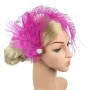 Faux Peacock Feather Headpiece with Clip - Image 5