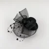Retro Mini Top Hat Black Fasinator - Image 5