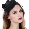 Black Bow Fasciantor with Net Veil